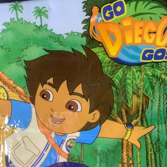 Nick Jr Go Diego Go 2 in 1 Auto Travel Desk 2006 dry erase board bag New 14" - Picture 4 of 13